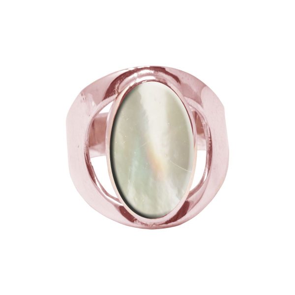 Rose Gold Mother of Pearl Oval Ring