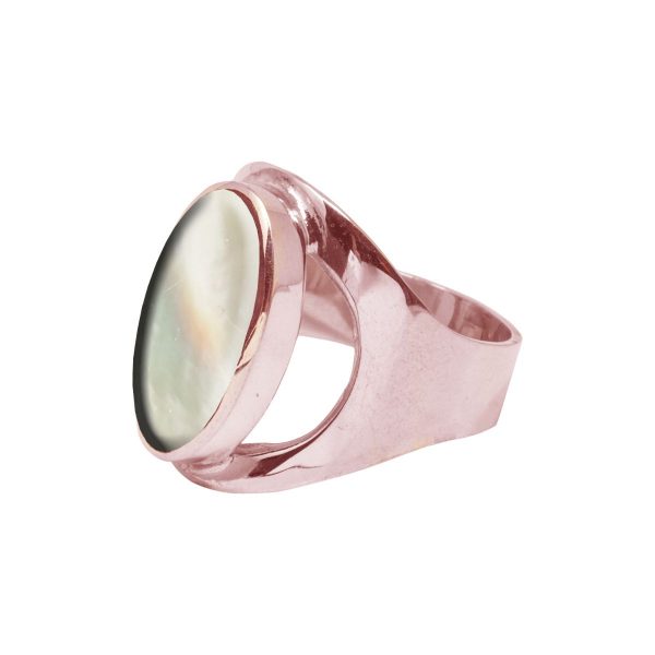 Rose Gold Mother of Pearl Oval Ring