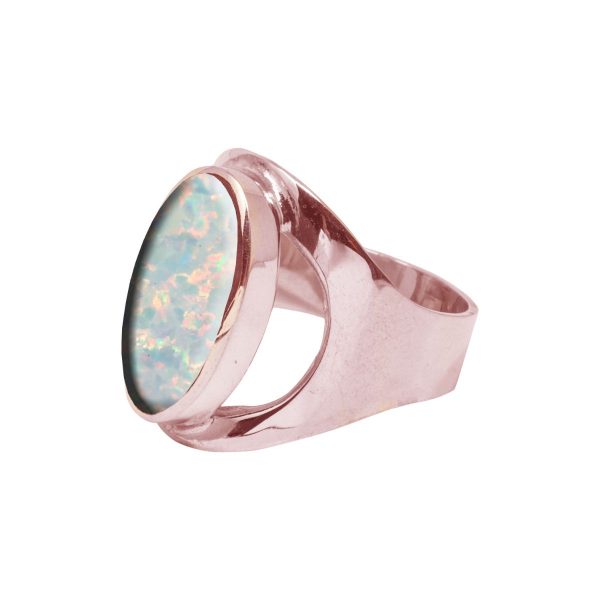 Rose Gold Opalite Oval Ring