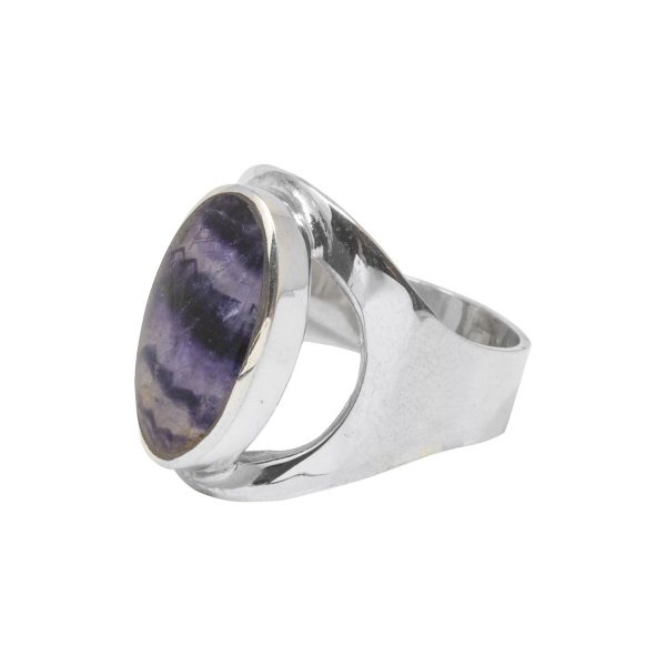 Silver Blue John Oval Ring