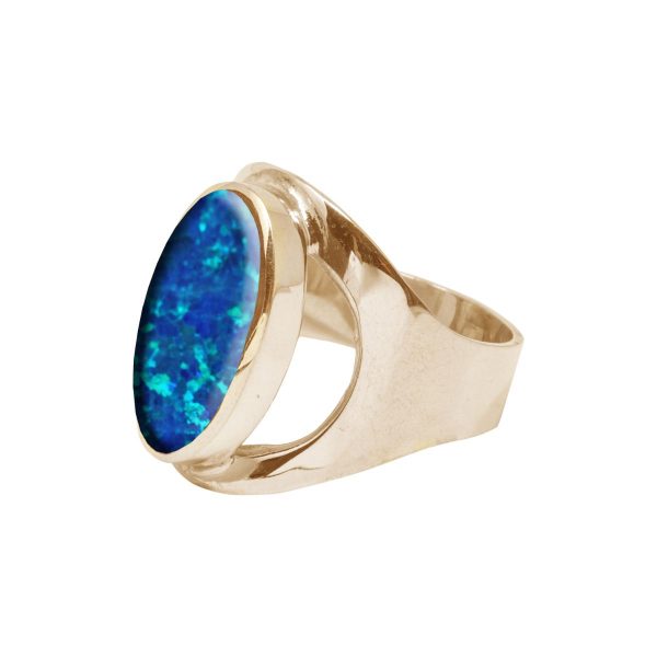 Yellow Gold Opalite Oval Ring