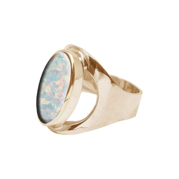 Yellow Gold Opalite Oval Ring