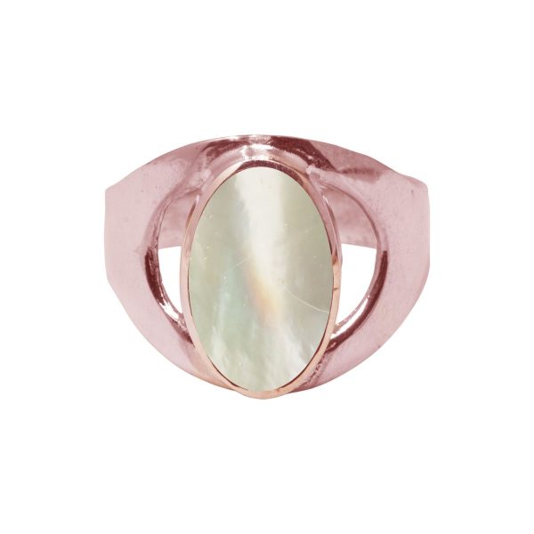 Rose Gold Mother of Pearl Oval Ring