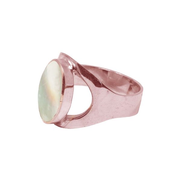 Rose Gold Mother of Pearl Oval Ring