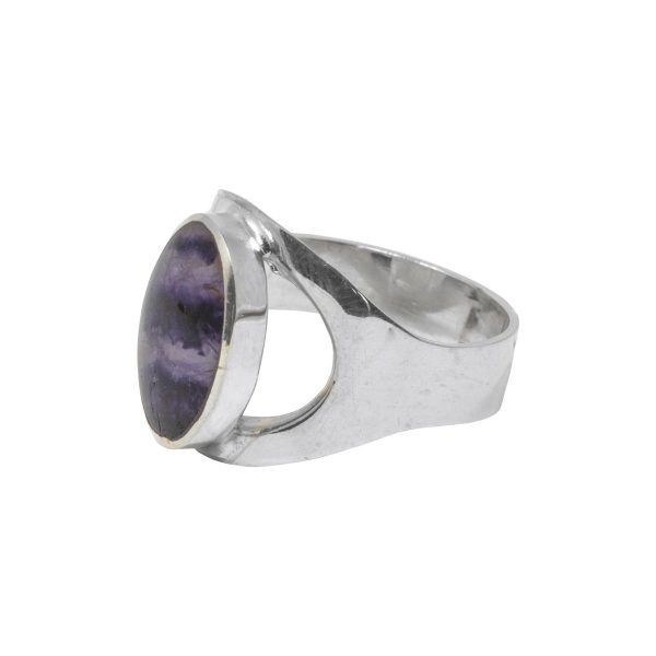 Silver Blue John Oval Ring