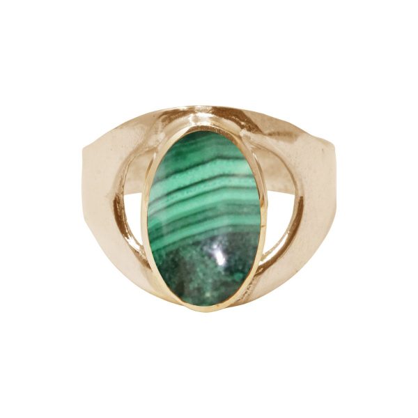 Yellow Gold Malachite Ring