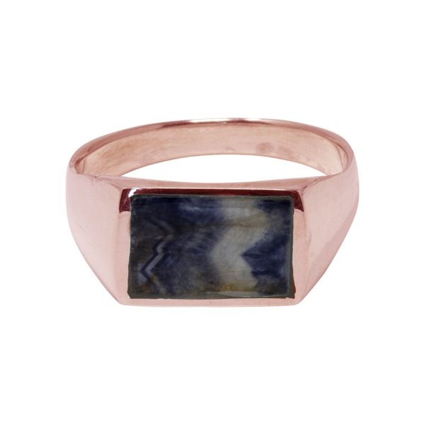 Rose Gold Blue John Ring