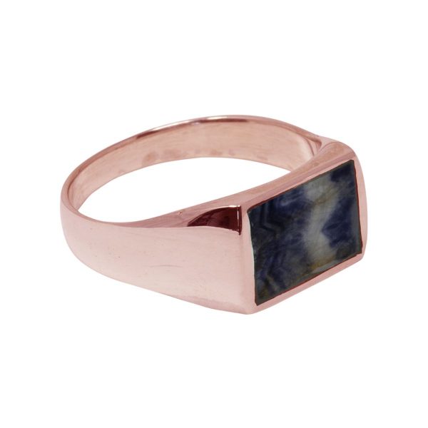 Rose Gold Blue John Ring