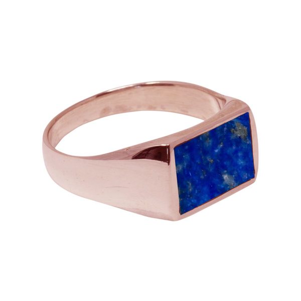 Rose Gold Lapis Ring