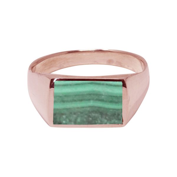 Rose Gold Malachite Ring