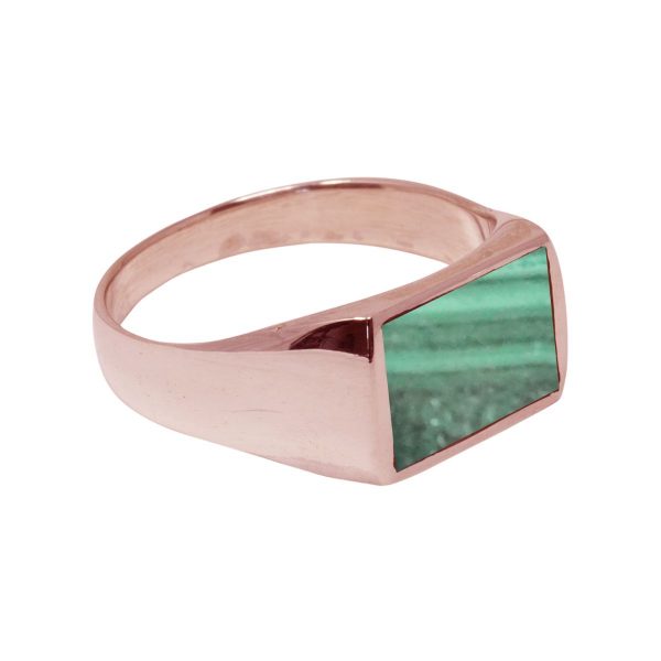 Rose Gold Malachite Ring