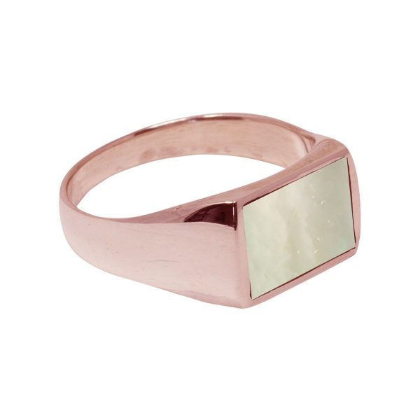 Rose Gold Mother of Pearl Ring