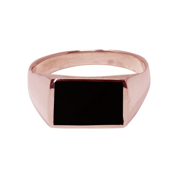 Rose Gold Whitby Jet Ring