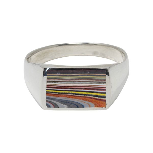 Silver Fordite Ring