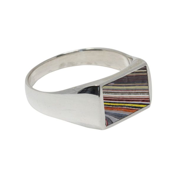 Silver Fordite Ring