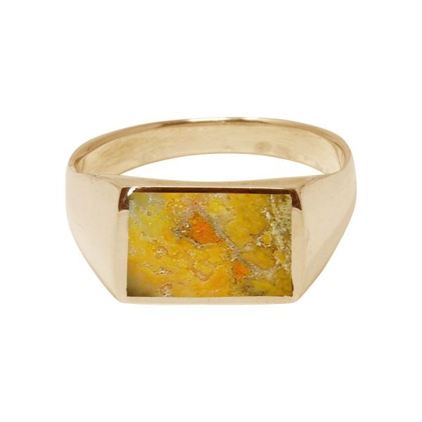 Yellow Gold Bumblebee Jasper Ring