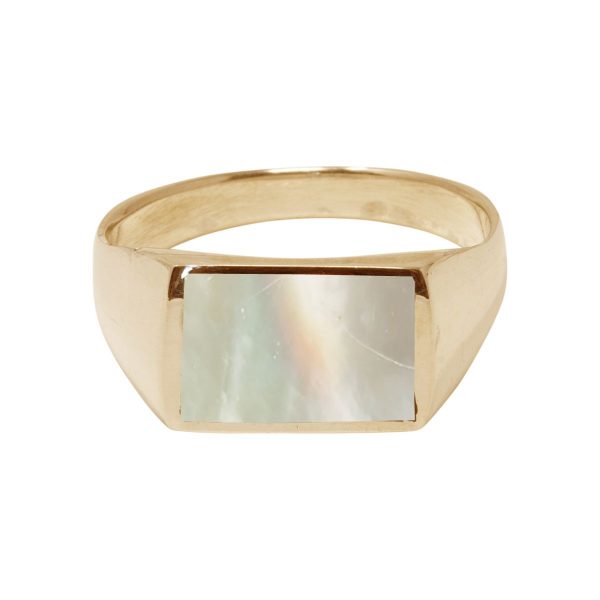 Yellow Gold Mother of Pearl Ring