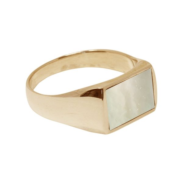 Yellow Gold Mother of Pearl Ring