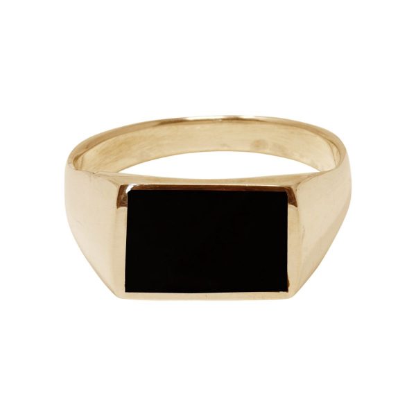 Yellow Gold Whitby Jet Ring