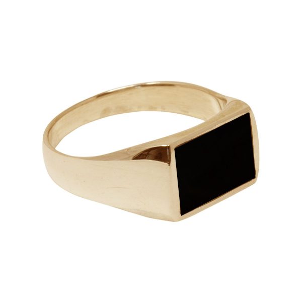 Yellow Gold Whitby Jet Ring