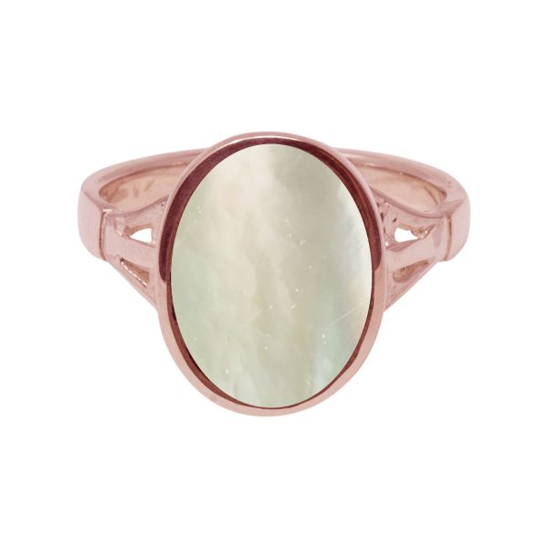 Rose Gold Mother of Pearl Oval Ring