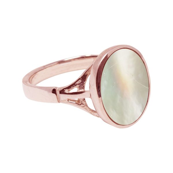 Rose Gold Mother of Pearl Oval Ring