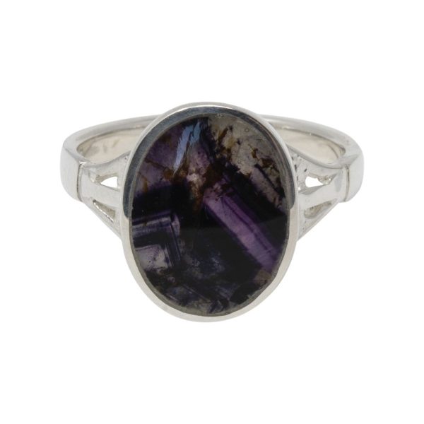 Silver Blue John Oval Ring