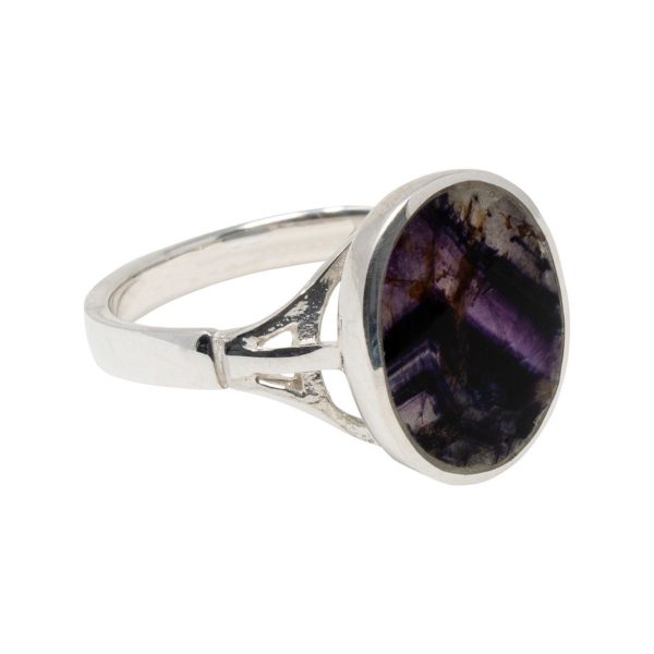 Silver Blue john Oval Ring