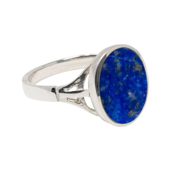 Silver Lapis Oval Ring