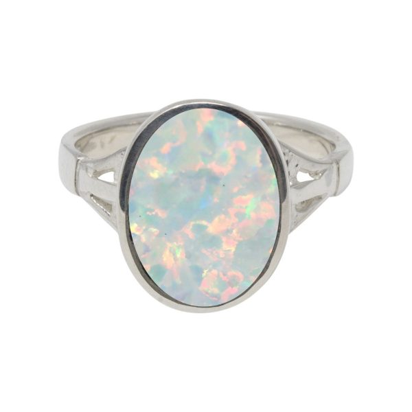 Silver Opalite Oval Ring