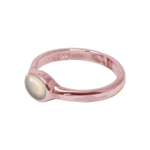 Rose Gold Mother of Pearl Oval Ring