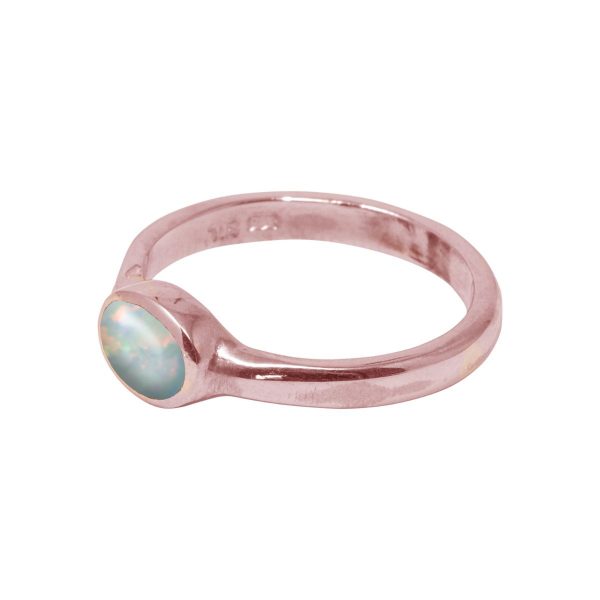 Rose Gold Opalite Oval Ring