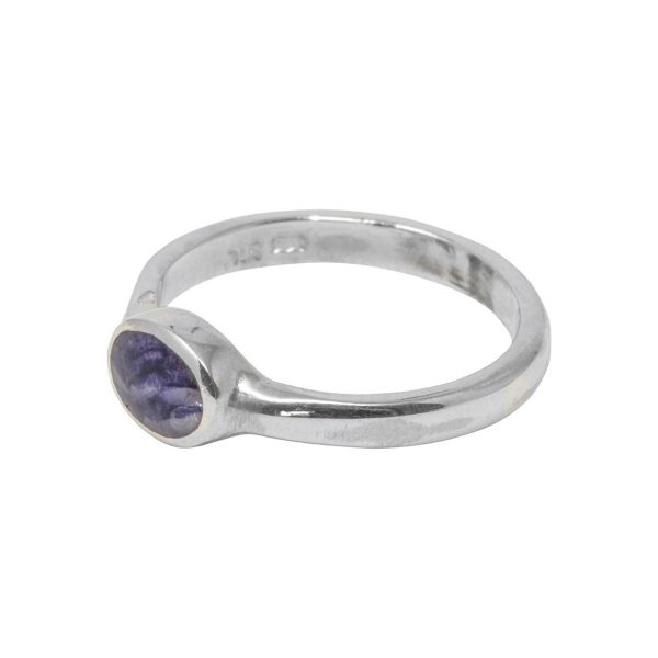 White Gold Blue John Oval Ring