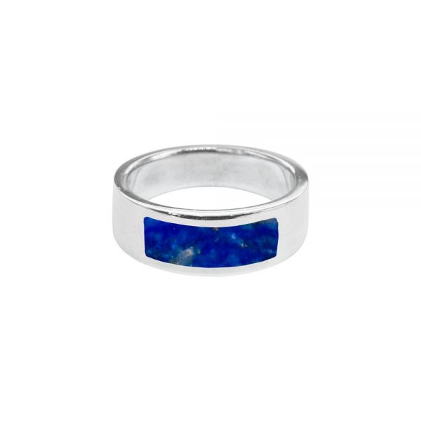 Silver Lapis Band Ring