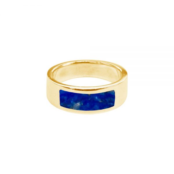 Yellow Gold Lapis Band Ring