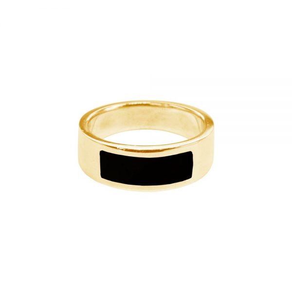 Yellow Gold Mother of Pearl Band Ring