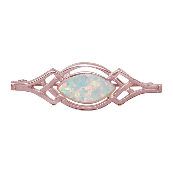 Rose Gold Opalite Sun Ice Celtic Brooch