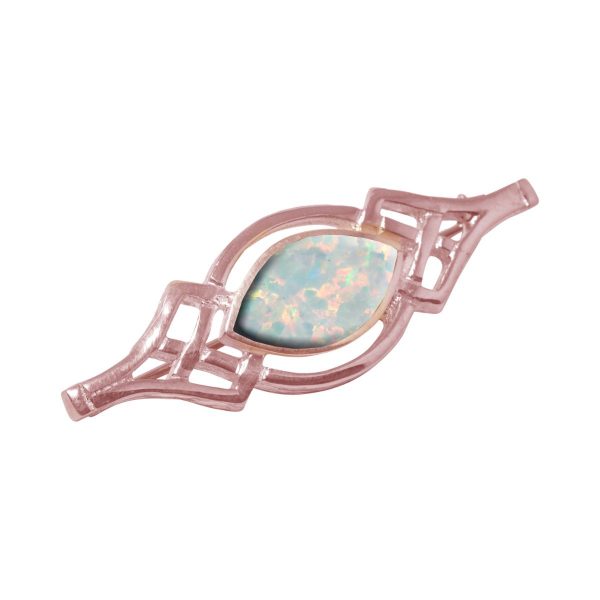 Rose Gold Opalite Sun Ice Celtic Brooch