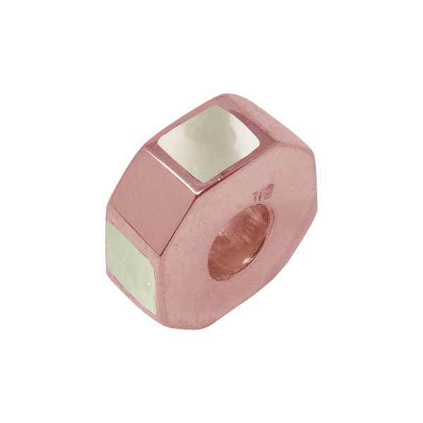 Rose Gold Mother of Pearl Bead Charm