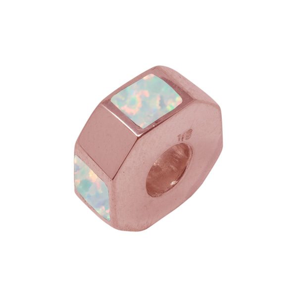 Rose Gold Opalite Sun Ice Bead Charm