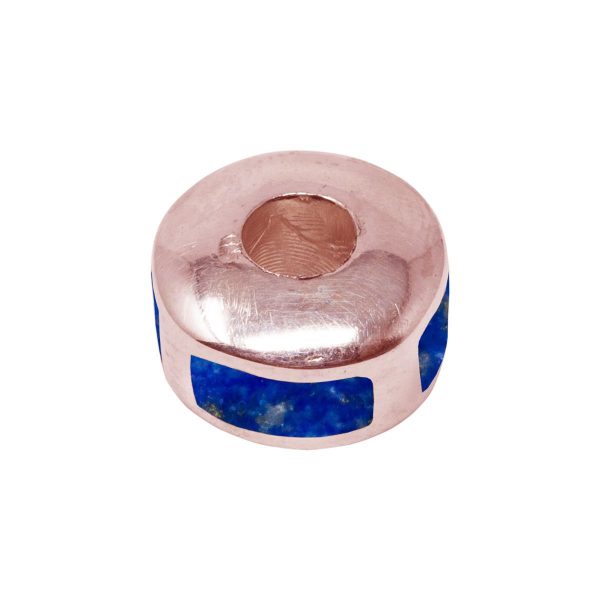 Rose Gold Lapis Bead Charm