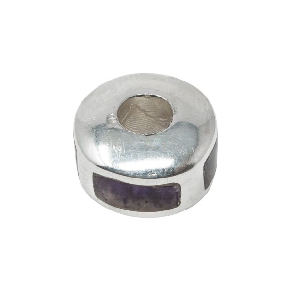 Silver Blue John Bead Charm