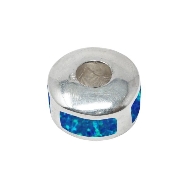 Silver Cobalt Blue Bead Charm