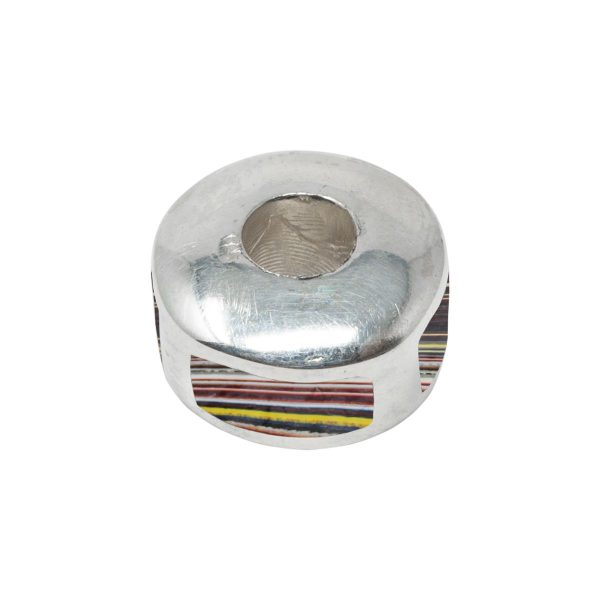 Silver Fordite Bead Charm