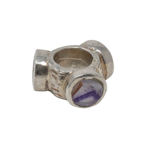 Silver Blue John Bead Charm