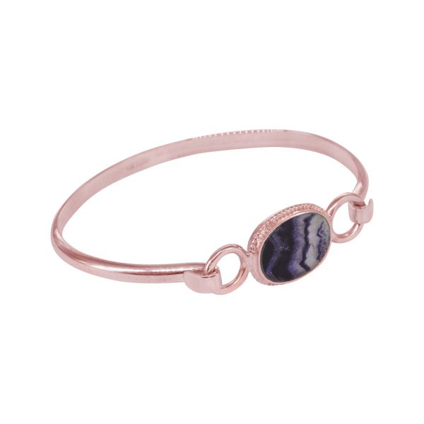 Rose Gold Blue John Bangle