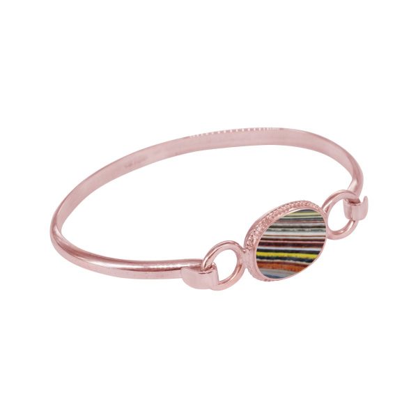 Rose Gold Fordite Bangle