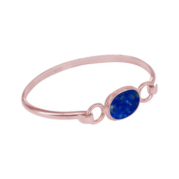 Rose Gold Lapis Bangle