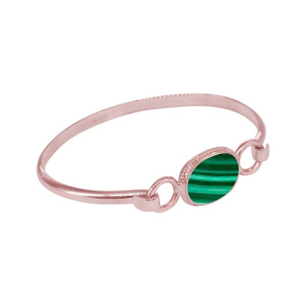 Rose Gold Malachite Bangle