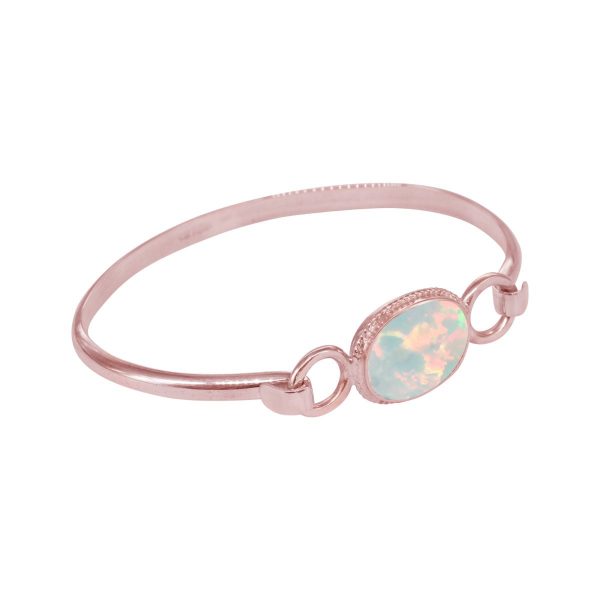 Rose Gold Opalite Sun Ice Bangle